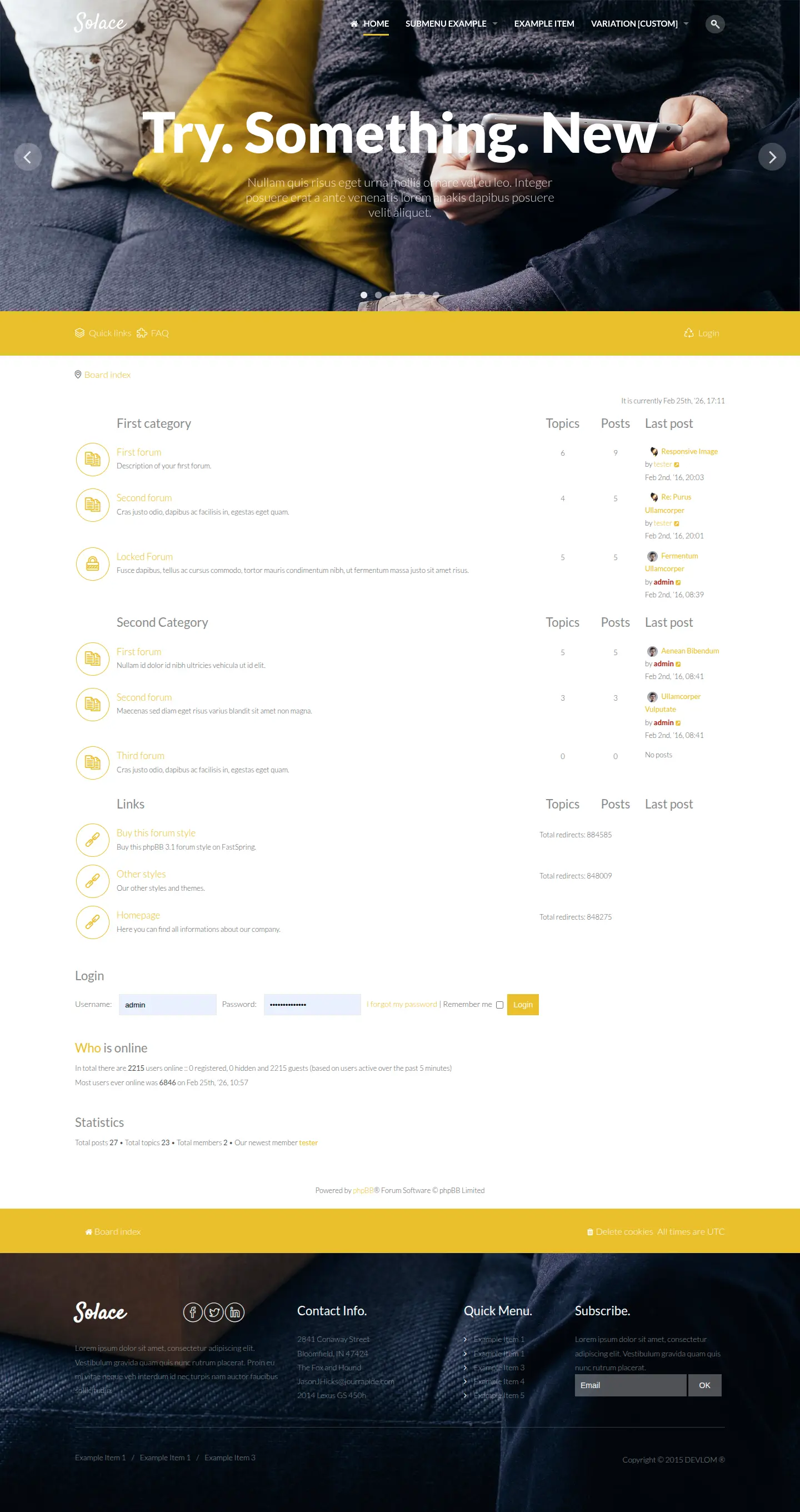 Solace Preset 1 - Gold color scheme