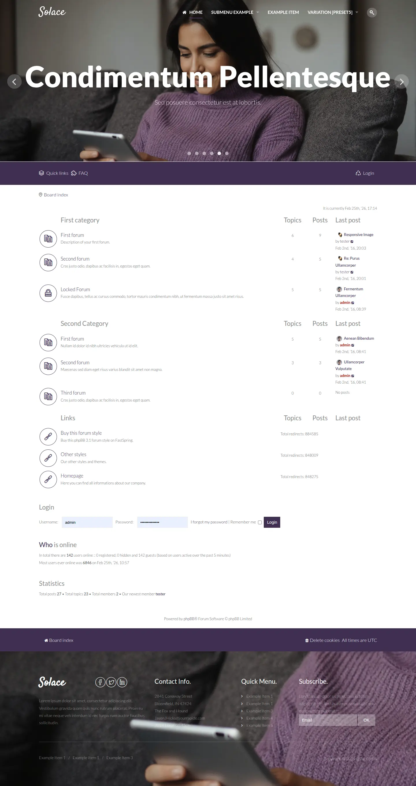 Solace Preset 5 - Violet color scheme